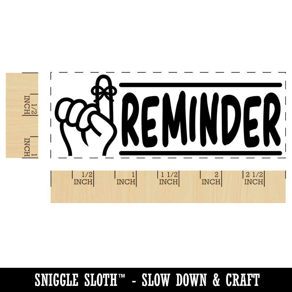 Reminder with String Finger Self-Inking Rubber Stamp Ink Stamper for Business Office