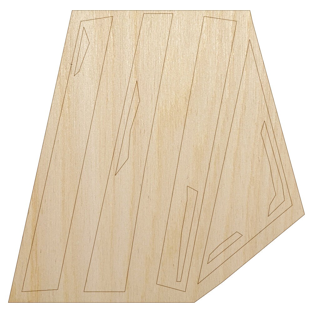 Sandwich Doodle Unfinished Wood Shape Piece Cutout for DIY Craft Projects