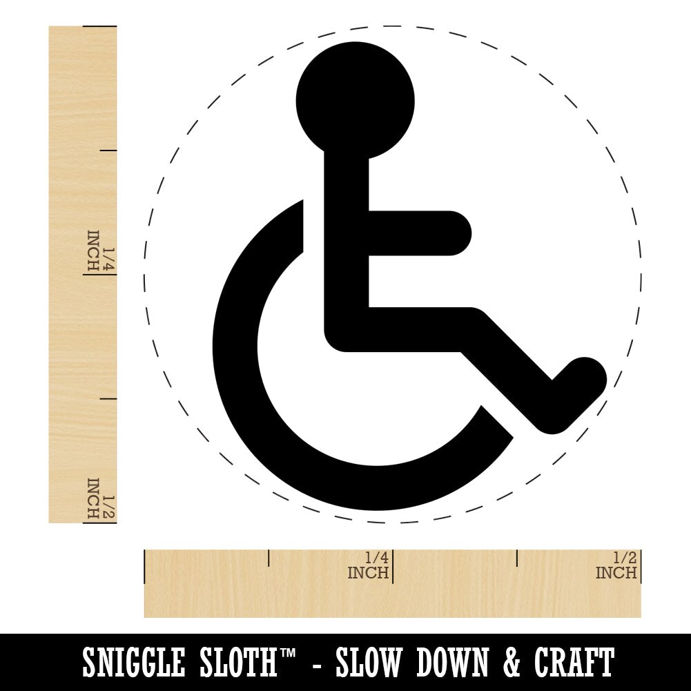 Handicap Disabled Wheelchair Access Icon Self-Inking Rubber Stamp for Stamping Crafting Planners