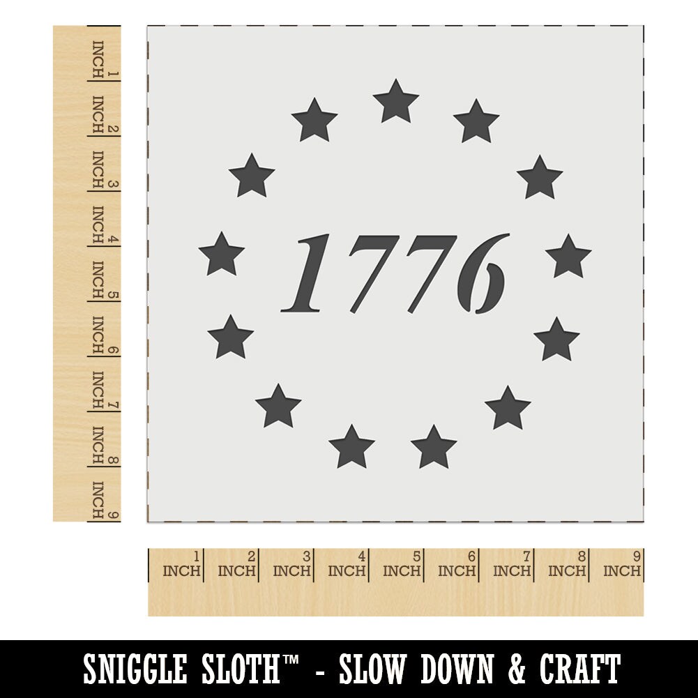 1776 Betsy Ross Flag Stars USA United States of America Wall Cookie DIY Craft Reusable Stencil