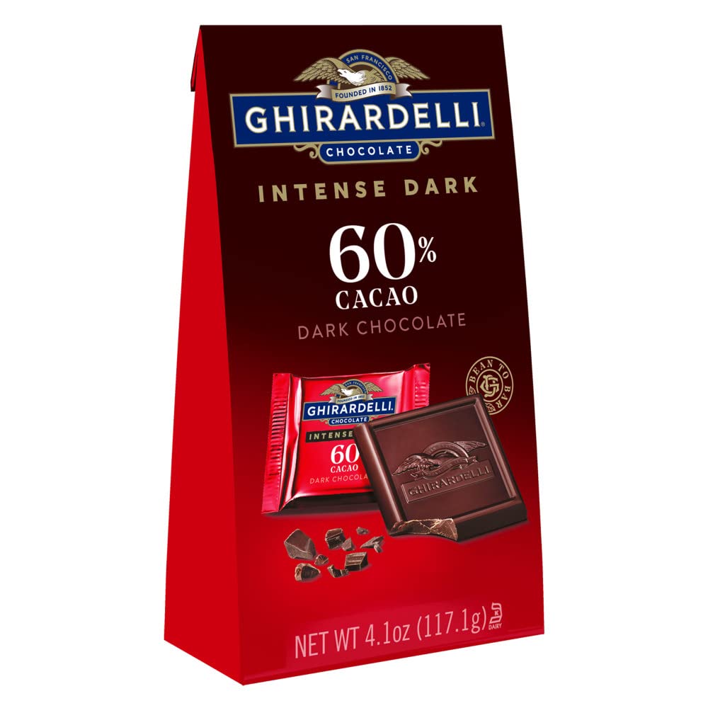 Intense Dark Chocolate Squares, 4.1 Oz (Case of 6)