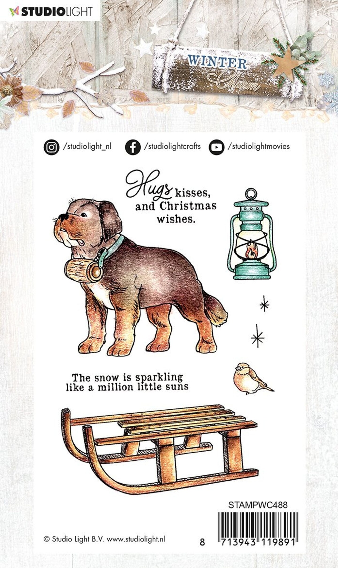 Studio Light SL Clear Stamp Winter Charm 105x148mm nr.488 | Michaels