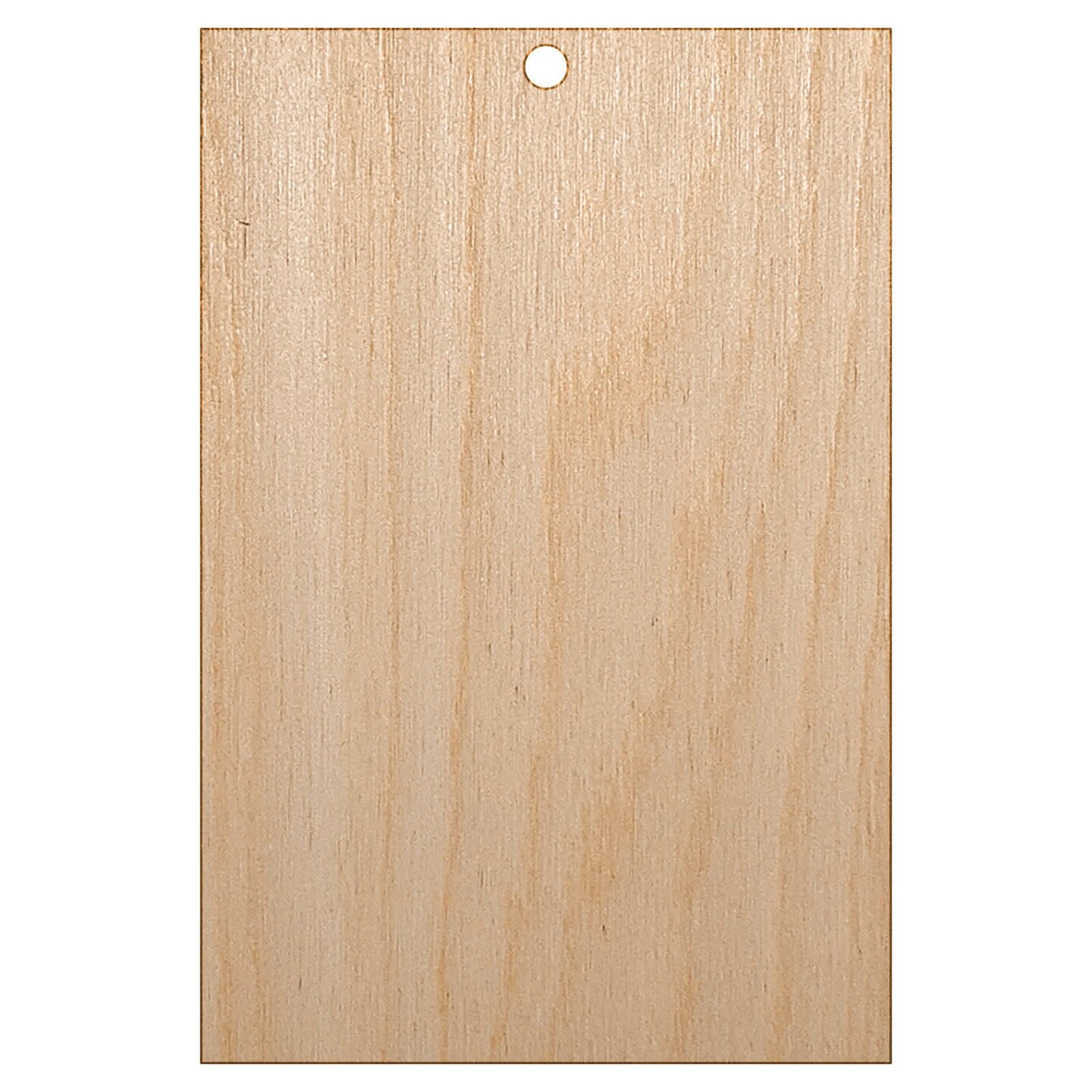 Rectangle Solid Unfinished Craft Wood Holiday Christmas Tree DIY Pre-Drilled Ornament