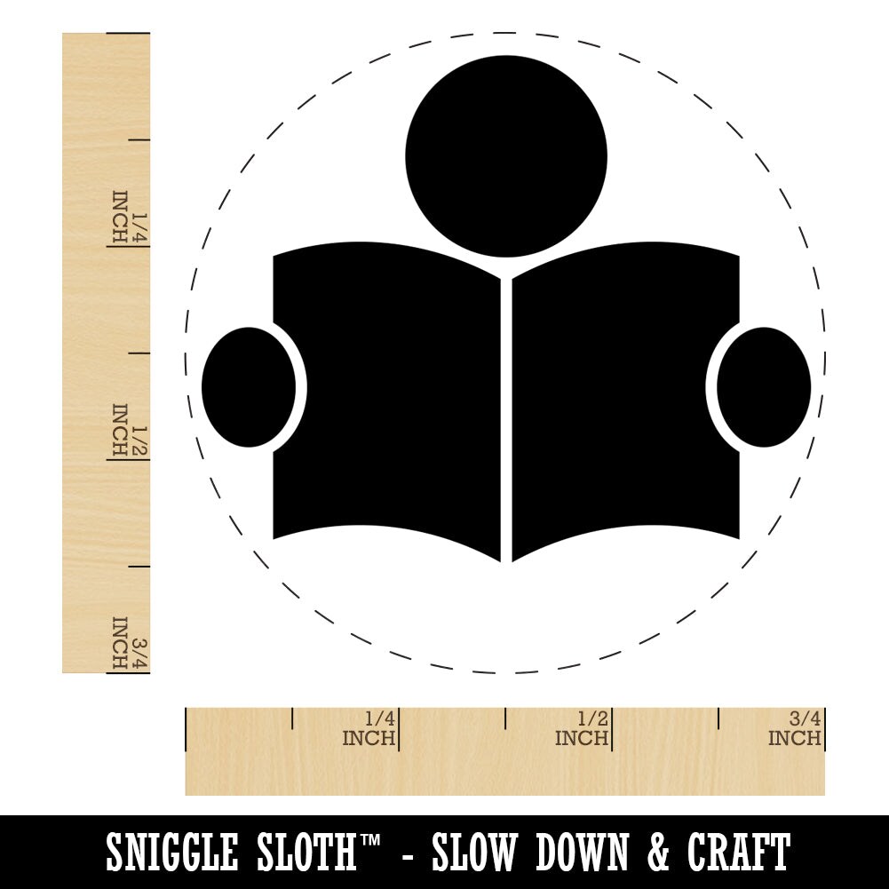 Sloth Reading Book Self-Inking Rubber Stamp Ink Stamper for Stamping  Crafting Planners