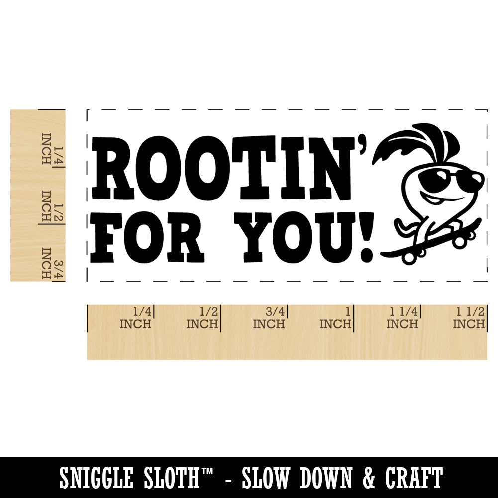 Rootin&#x27; For You Radish Teacher Student School Self-Inking Rubber Stamp Ink Stamper