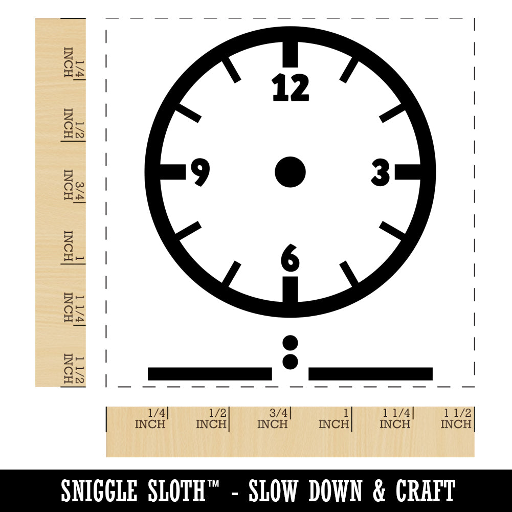 Blank Clock Telling Time Numbers Analog Digital Math Teacher School  Self-Inking Rubber Stamp Ink Stamper