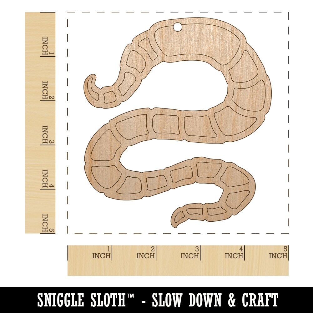 Wiggling Worm Earthworm Unfinished Craft Wood Holiday Christmas Tree DIY Pre-Drilled Ornament