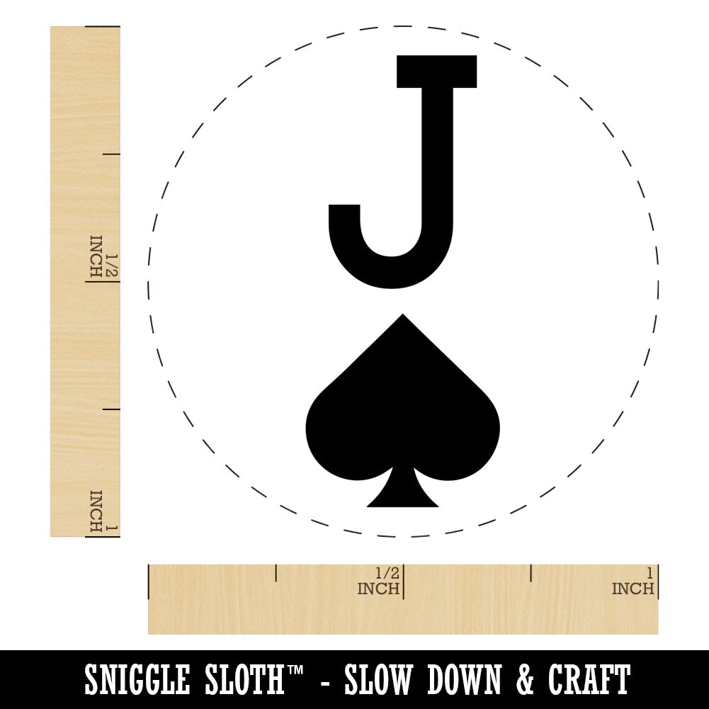 Jack of Spades Card Suit Self-Inking Rubber Stamp for Stamping Crafting Planners