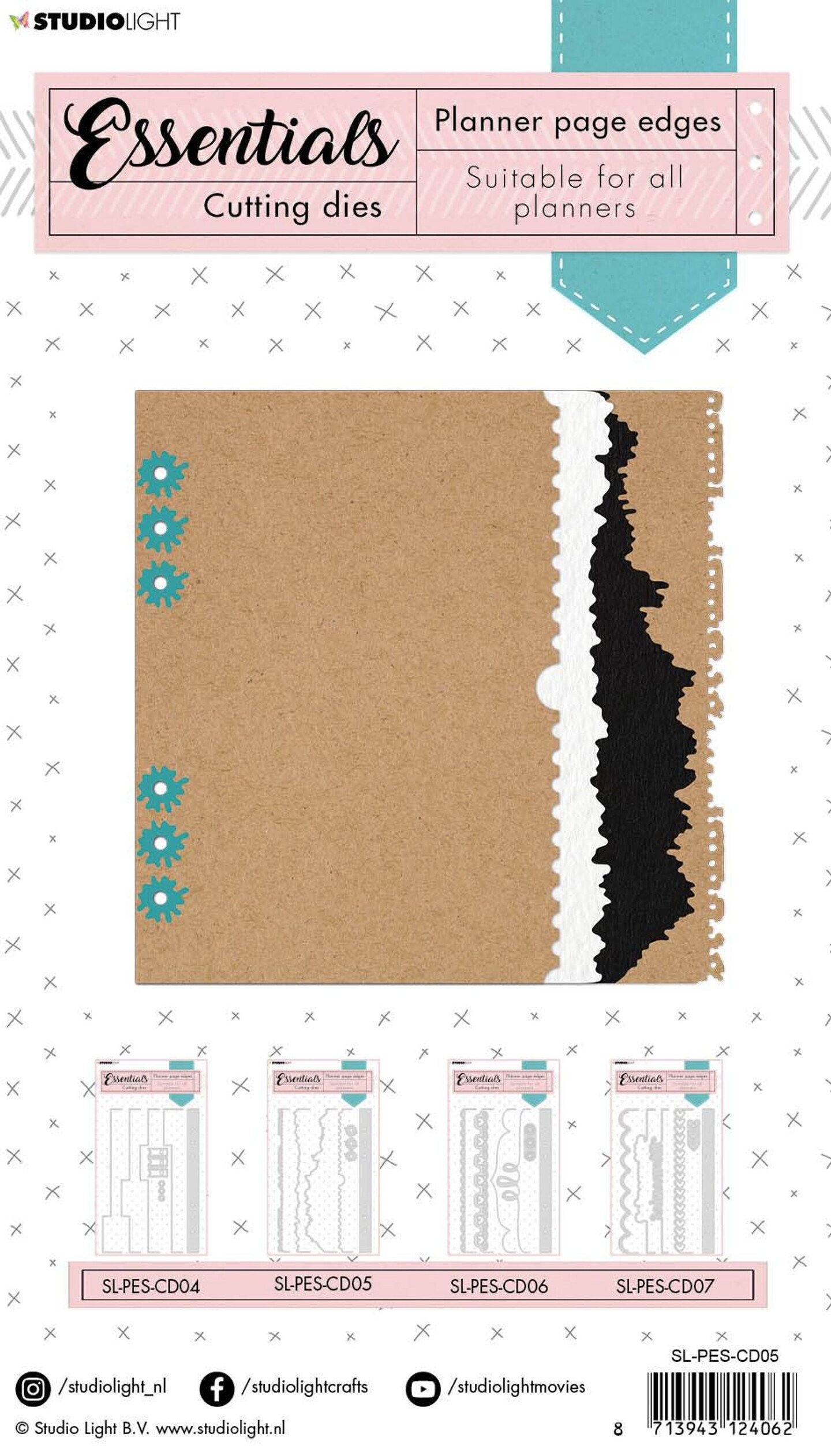 Studio Light SL Cutting Die Borders page Planner Essentials 135x208mm nr.05