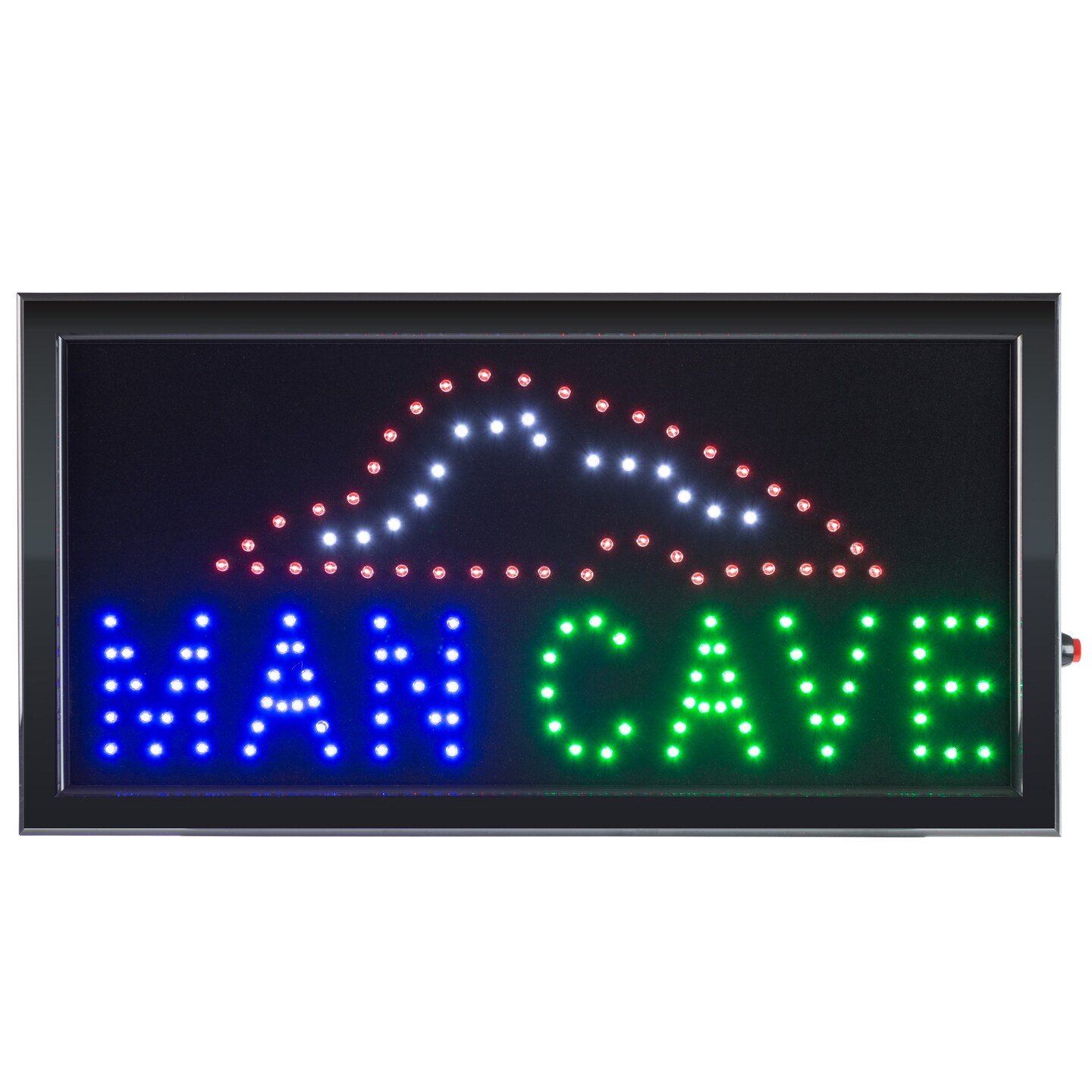 Lavish Home Man Cave LED Animated Bright Sign 19 x 10 Window Retail Bar Store Neon Wall Hanging