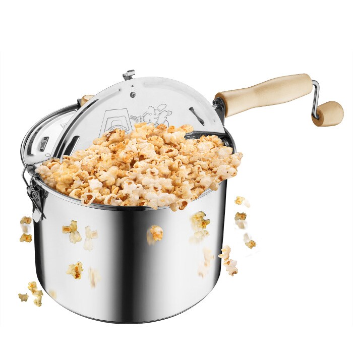 Great Northern Popcorn Original Stainless Stove Top 6 1/2 Quart Popcorn Popper by Great Northern