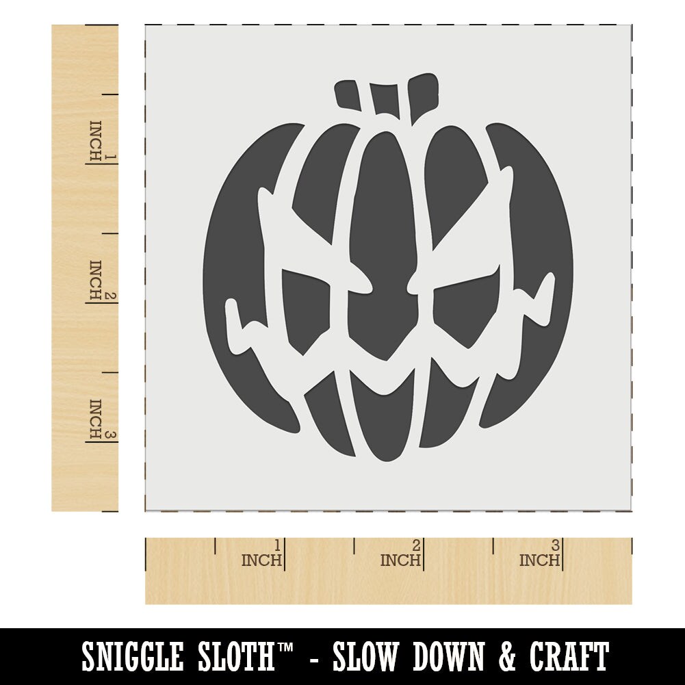 Halloween Jack-O'-Lantern Pumpkin Wall Cookie DIY Craft Reusable Stencil