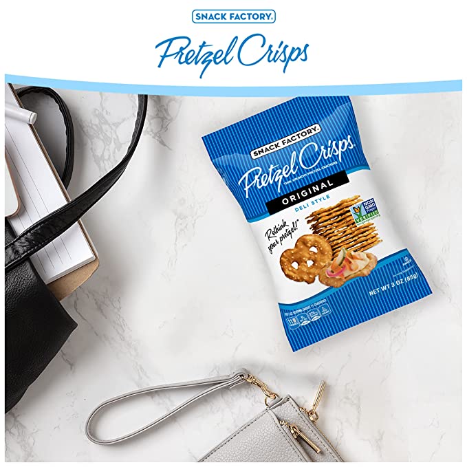 Pretzel Crisps, Original, On-the-Go Bag, 3 Oz (Case of 8)