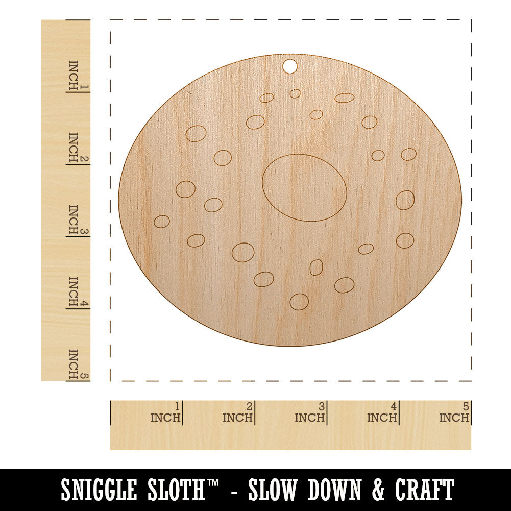 Everything Bagel Unfinished Craft Wood Holiday Christmas Tree DIY Pre-Drilled Ornament