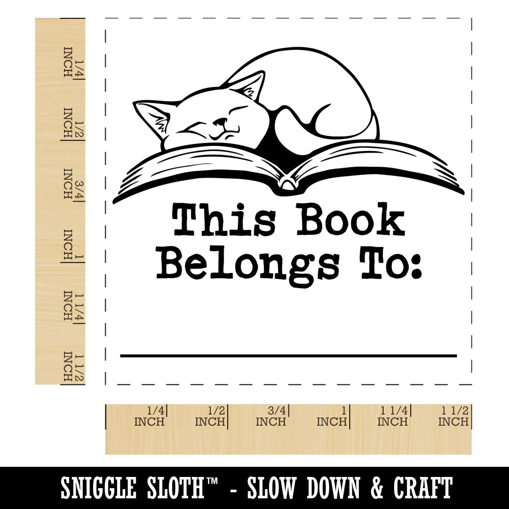 Cat Self Inking Book Stamp