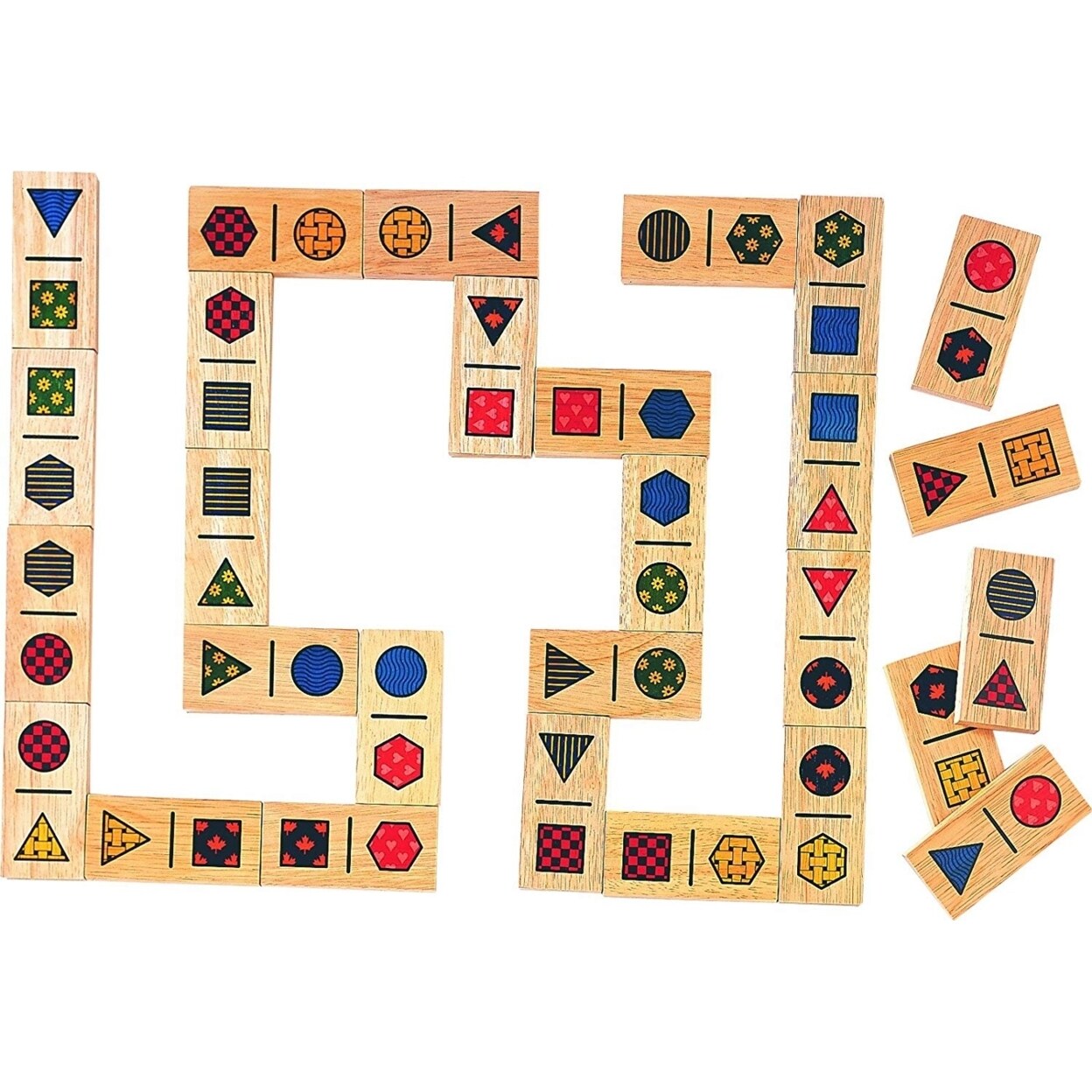 Learning Zone Voila Geo Dominoes 28 Pieces