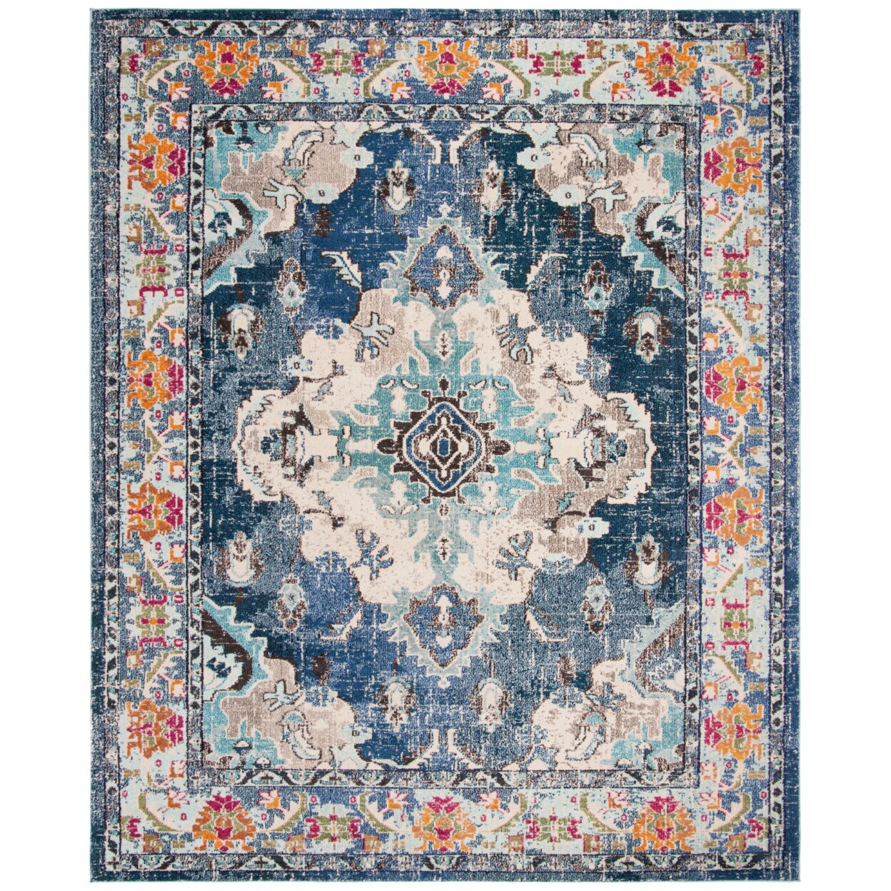 Safavieh Monaco Collection MNC243N Navy / Light Blue Rug Michaels