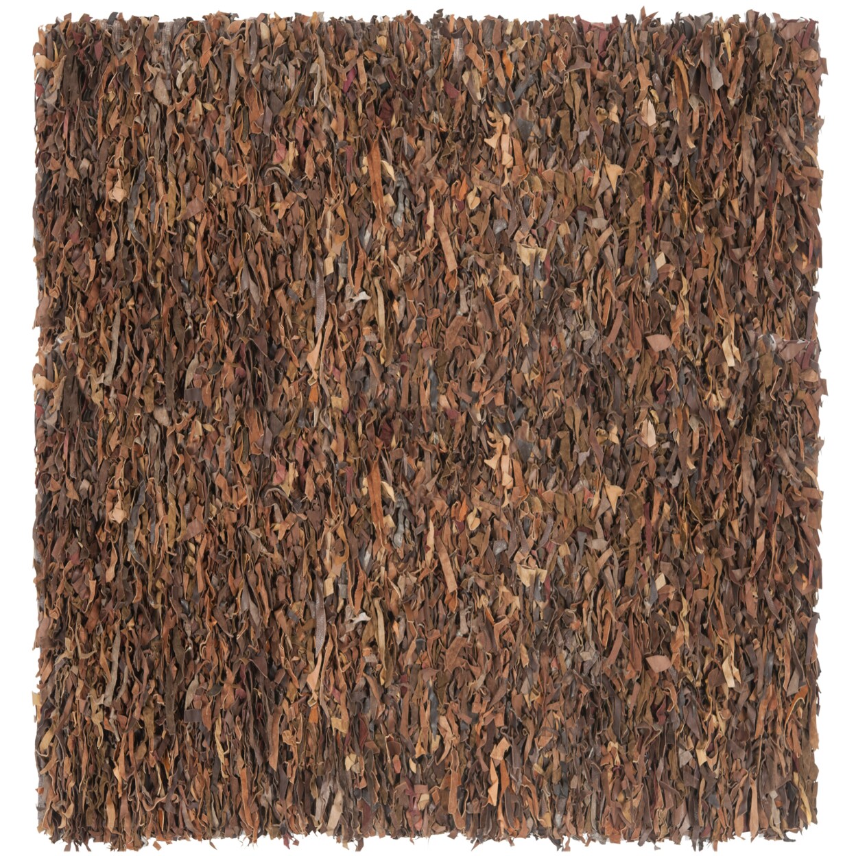 Safavieh Leather Shag Lsg511B Hand-Knotted Saddle Rug Rug Carpet Hand-Knotted