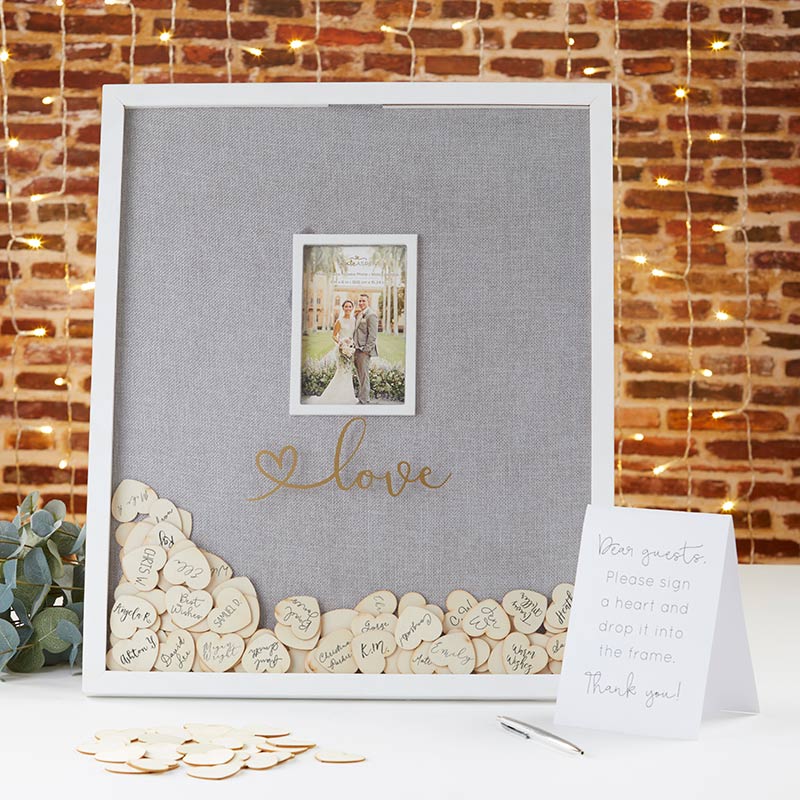 Wooden Hearts for Guest Book Alternative (Set of 75)
