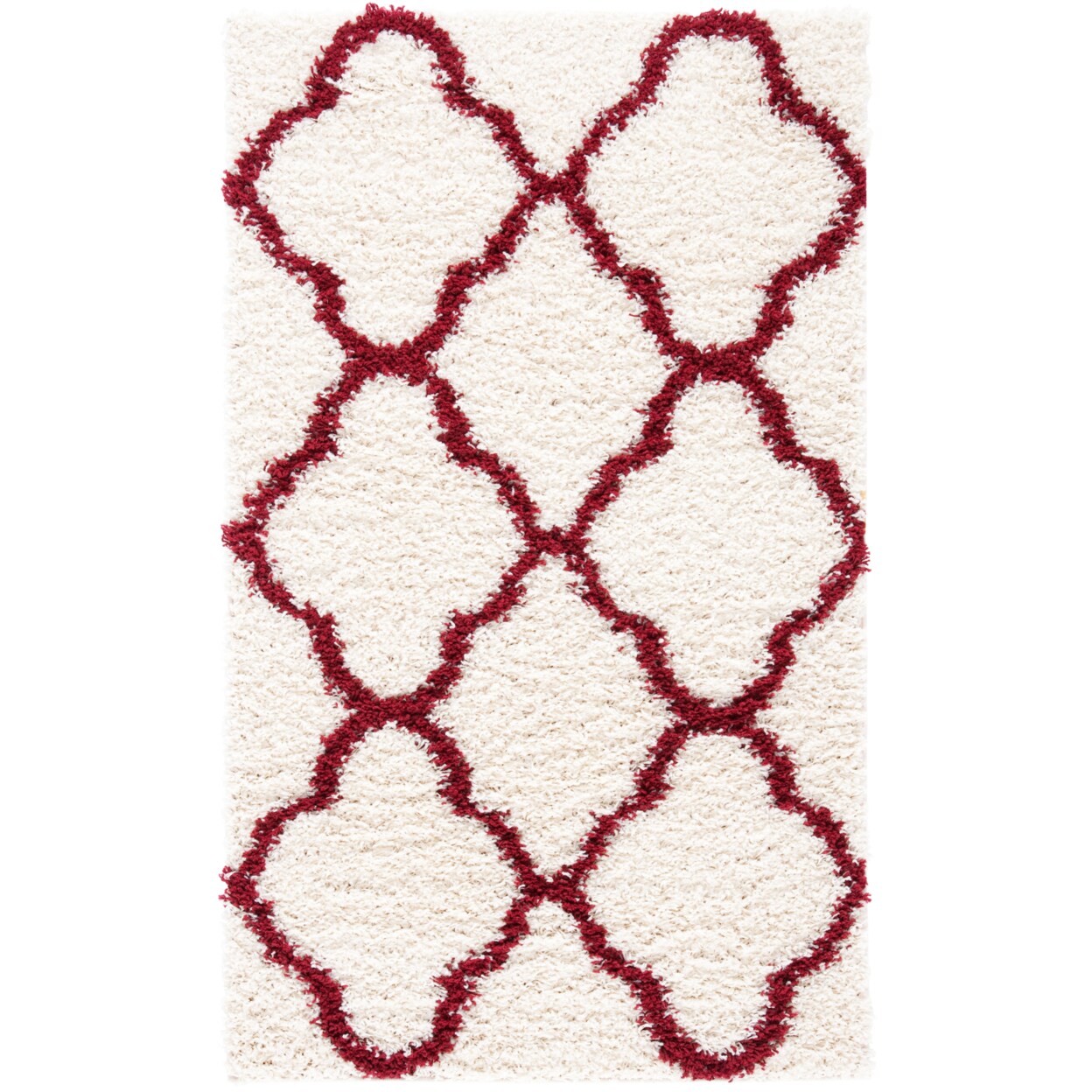 Safavieh   SGD257R Sgd-Dallas Shag Ivory / Red