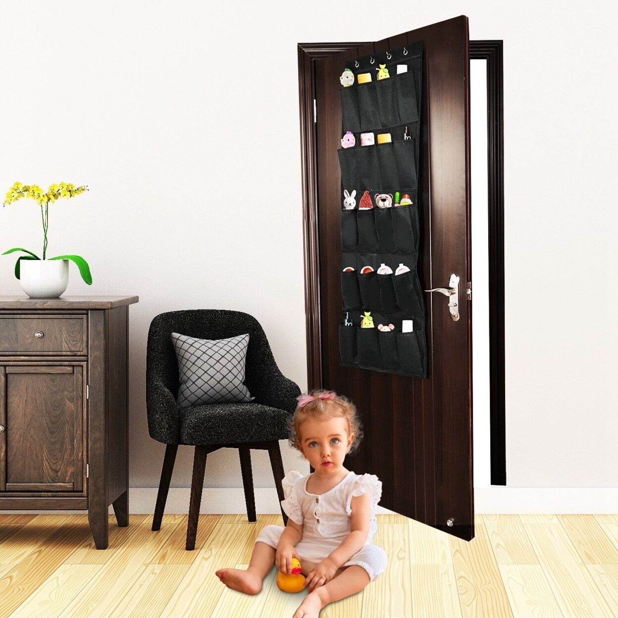 Children's over the door 2025 shoe organizer