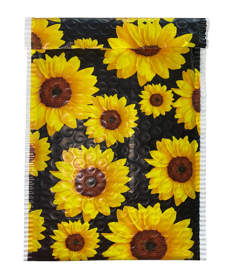 Great Papers! Mailer, Bubble, Sunflowers, Poly Tear and Moisture Resistant, 6" x 9", 50 count