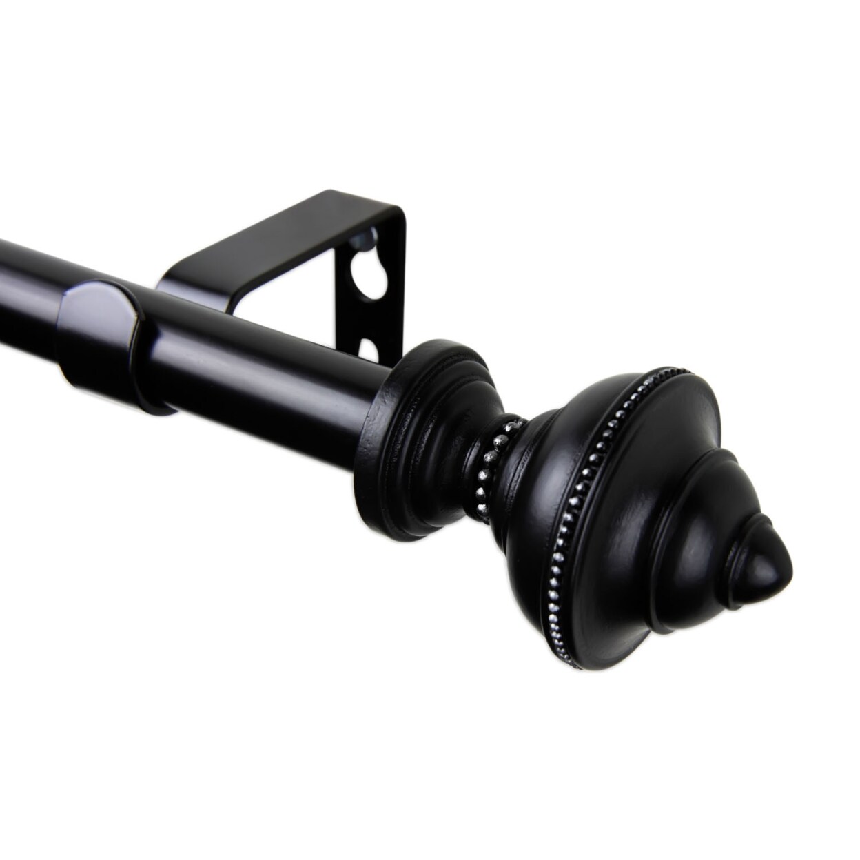 Rod Desyne Home Window Decorative Palace Curtain Rod 84-120 inch - Black