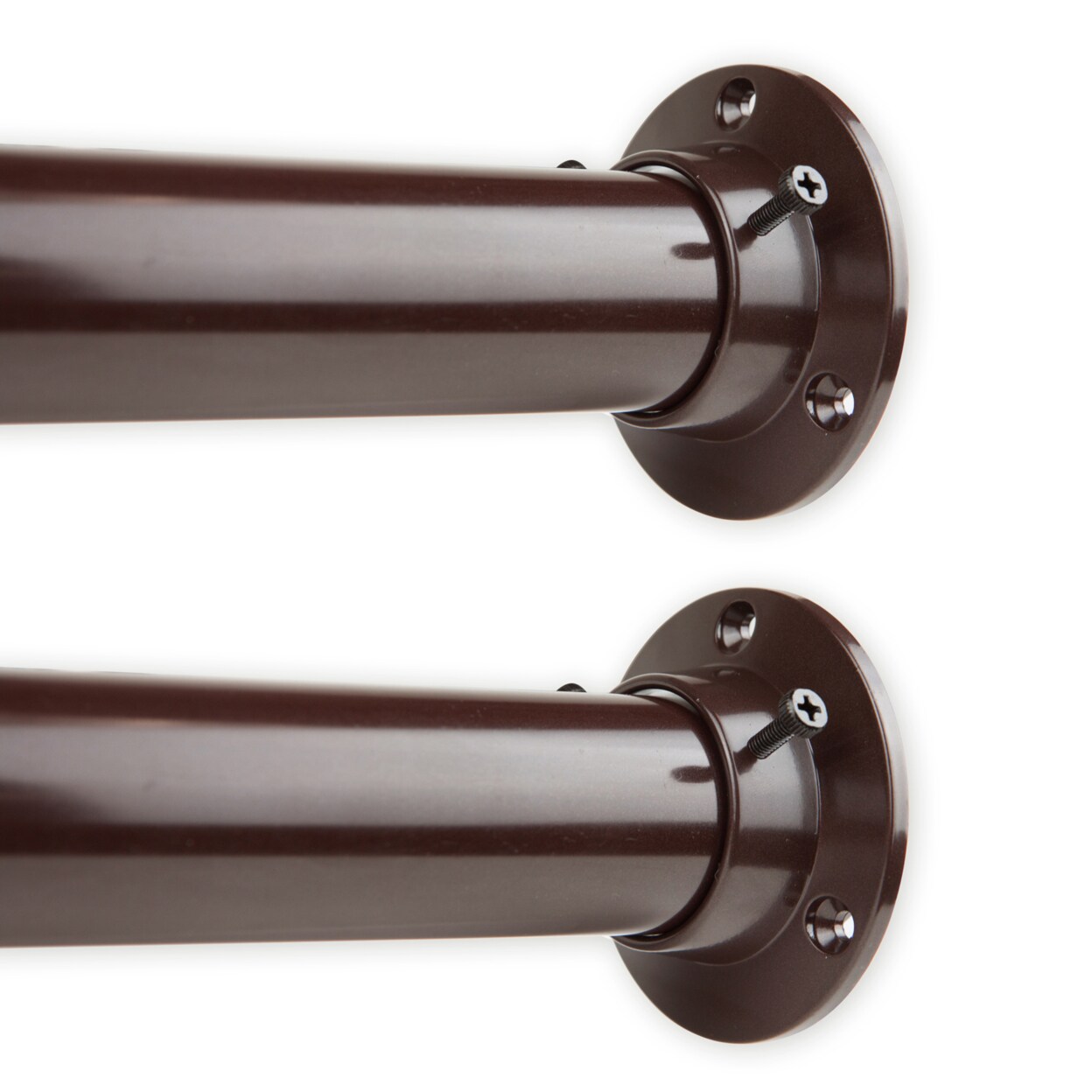 Hermosa Home   1.5&#x22; Adjustable Room Divider Rod and Socket Set - Cocoa