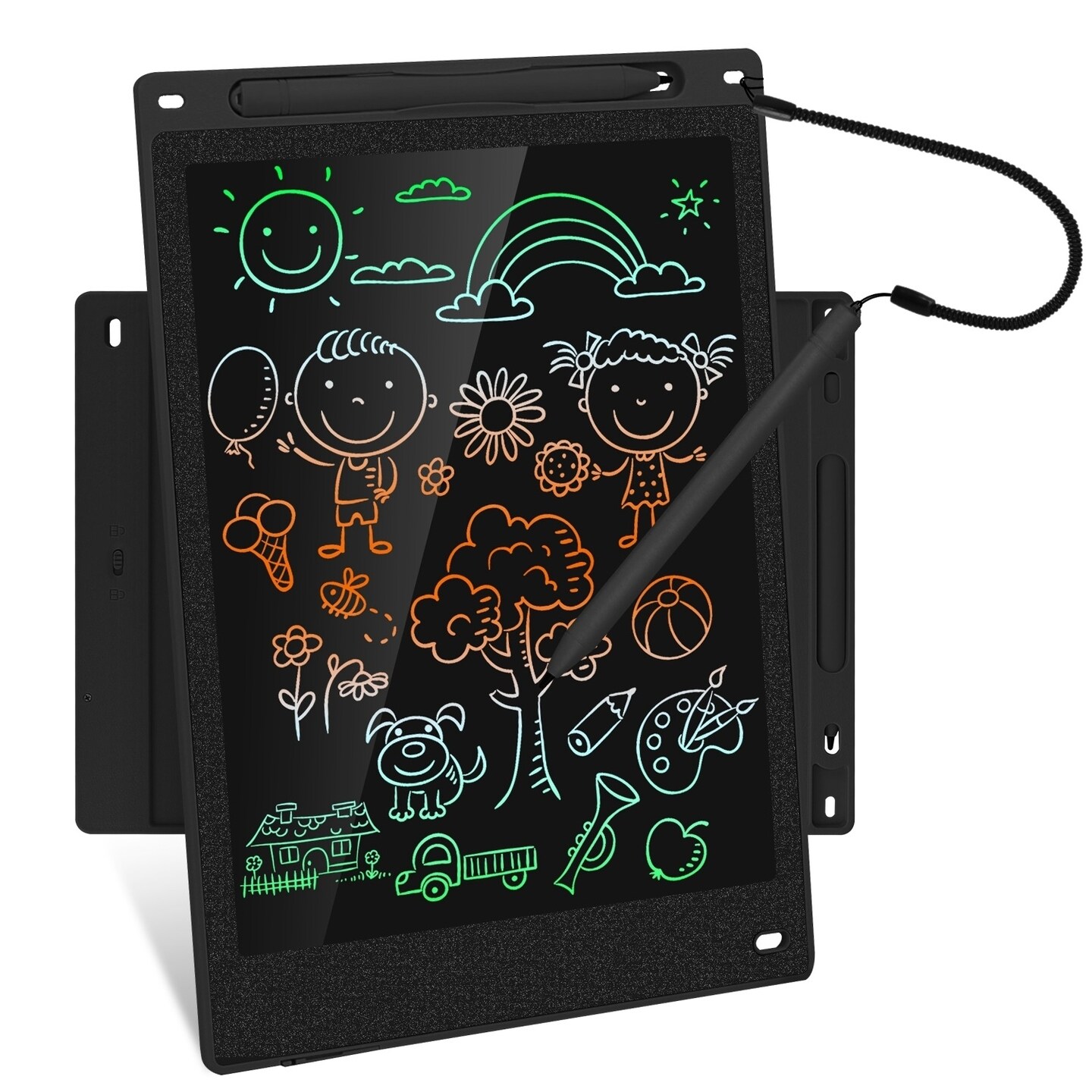12In Lcd Writing Tablet Kids Colorful Doodle Board Educational Drawing Pad