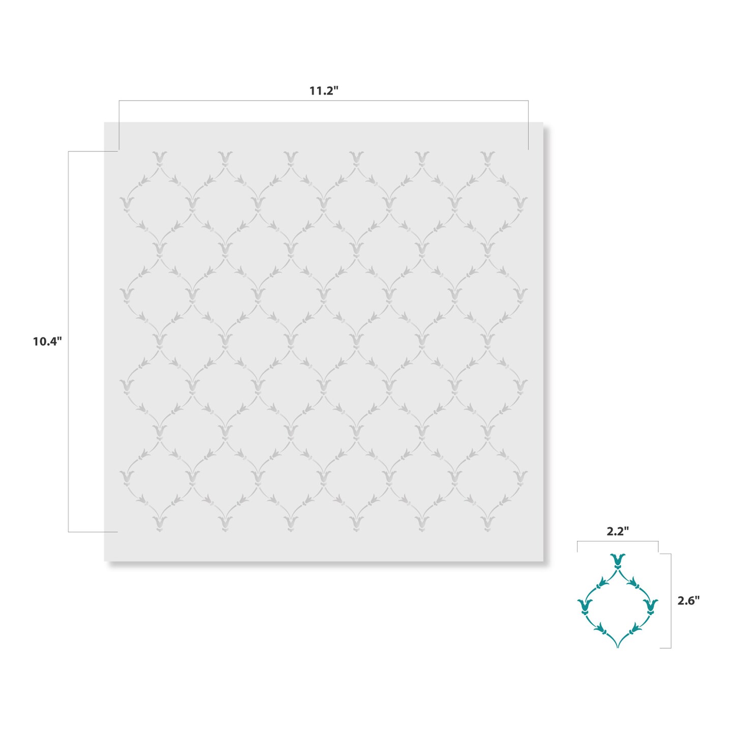 Victoria Scroll All Over Embossing 12 x 12 Stencil | FS126 by Designer Stencils | Pattern Stencils |