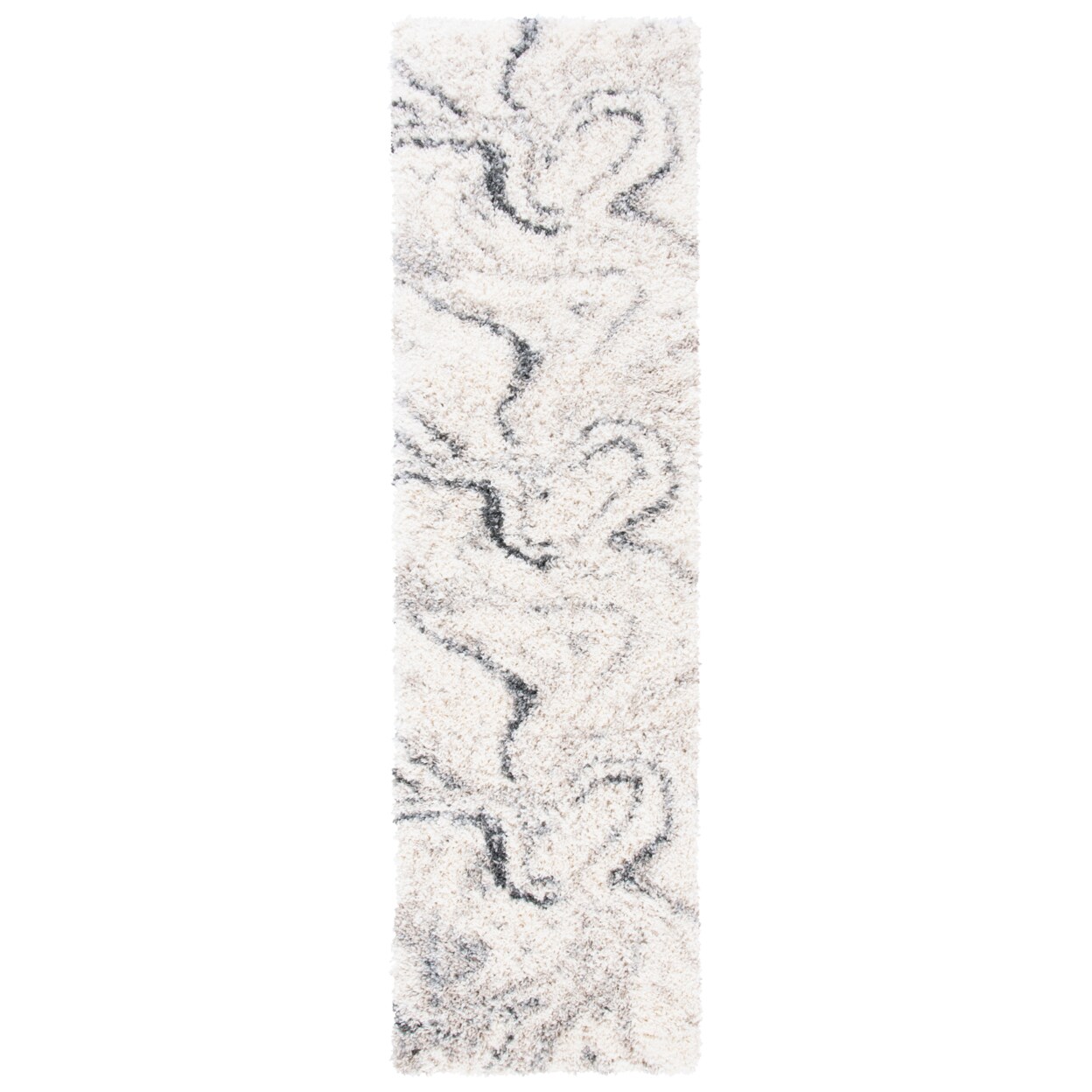 Safavieh Fnt848a Fontana Shag 800 Ivory / Grey