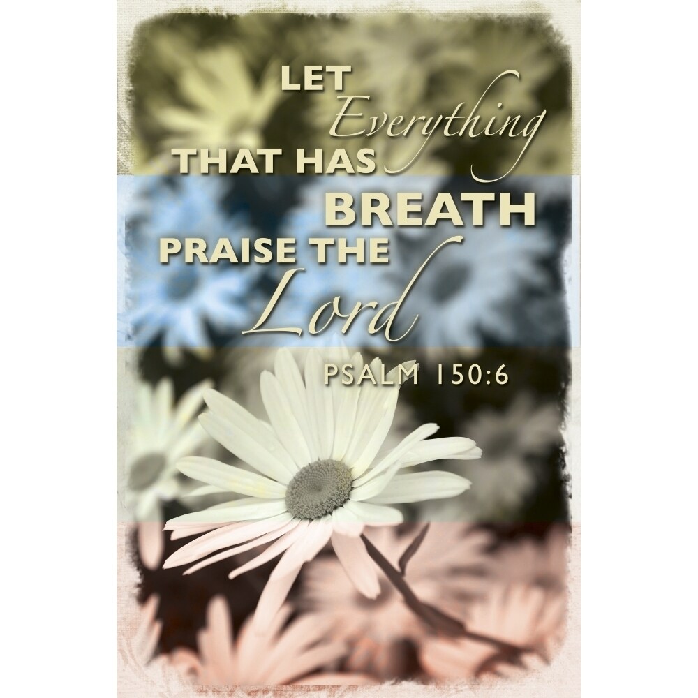 Posterazzi Image Of Flowers In Four Colours With Scripture From Psalm 150:6 by Tim Antoniuk / Design Pics