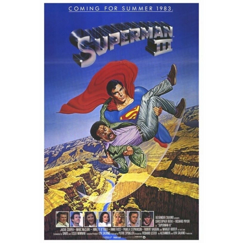 Pop Culture Graphics Superman 3 Movie Poster Print (27 x 40) - Item  MOVCF9449