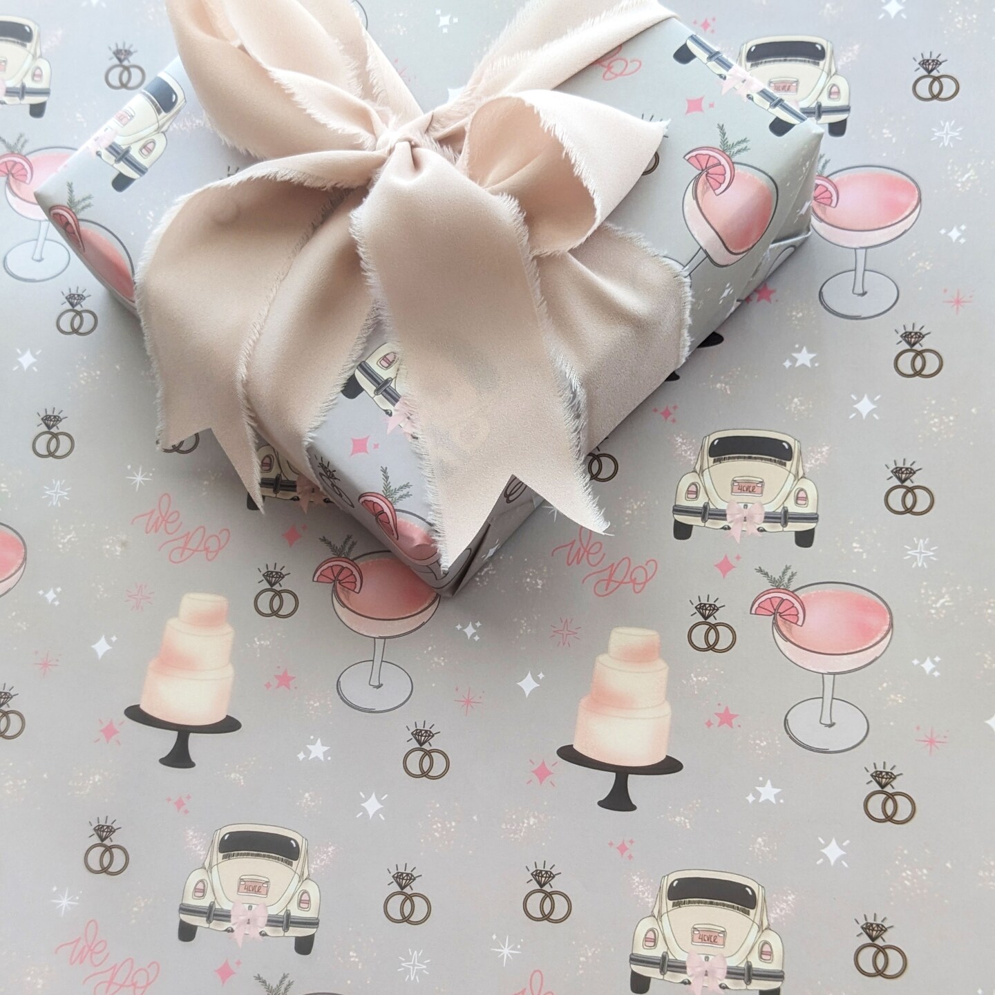 Wedding gift wrap, Wedding Wrapping Paper, Bridal Shower Gift Wrap ...