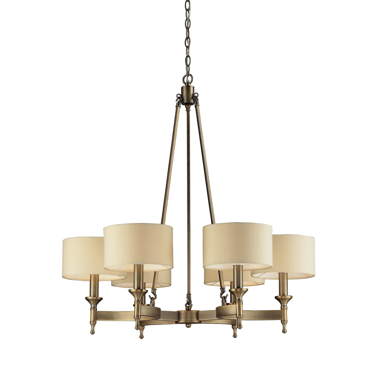 Pembroke 31 Wide 6-Light Chandelier - Antique Brass