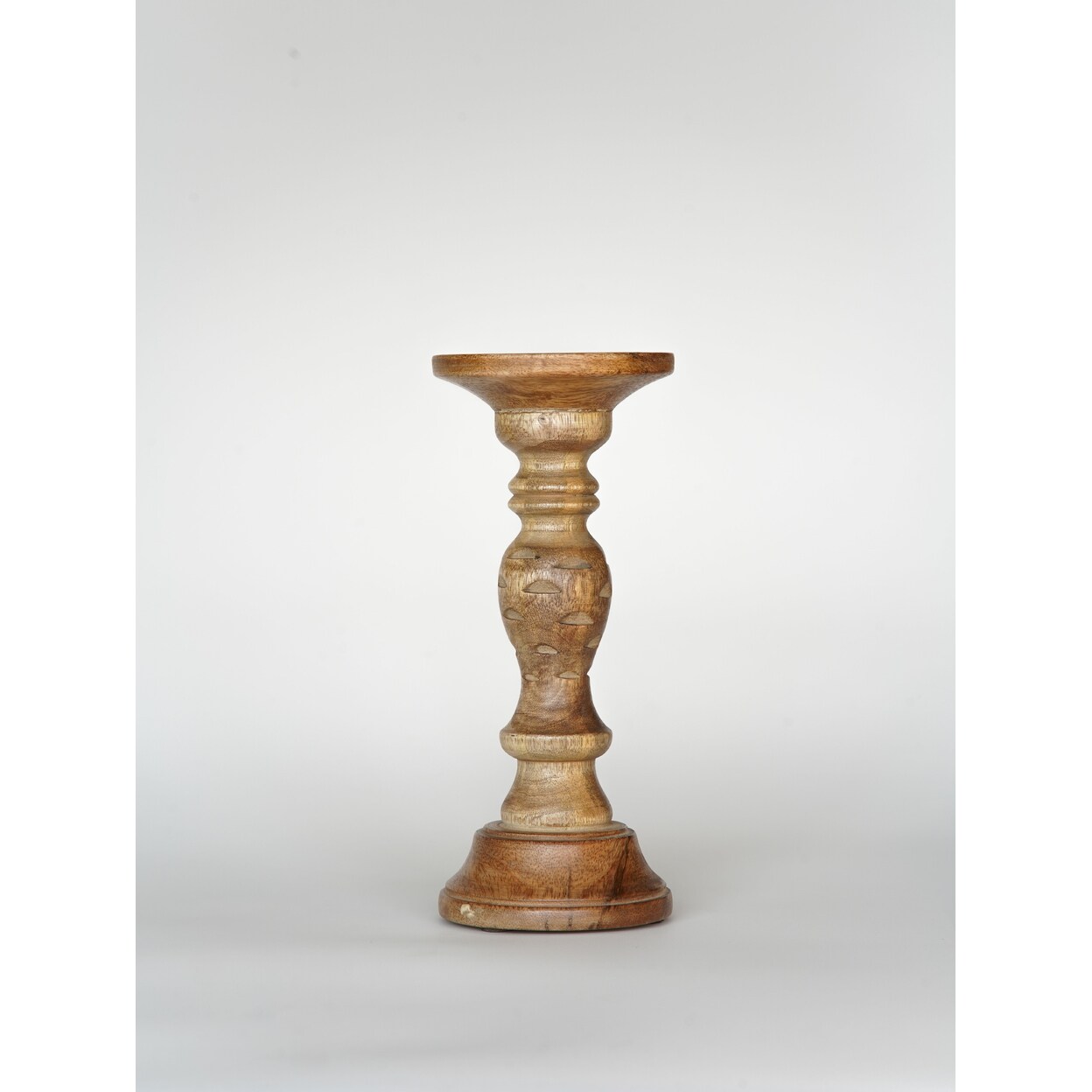 Bbh Homes Handmade Mango Wood Pillar Candle Holder Eco-Friendly 6-15 Inch