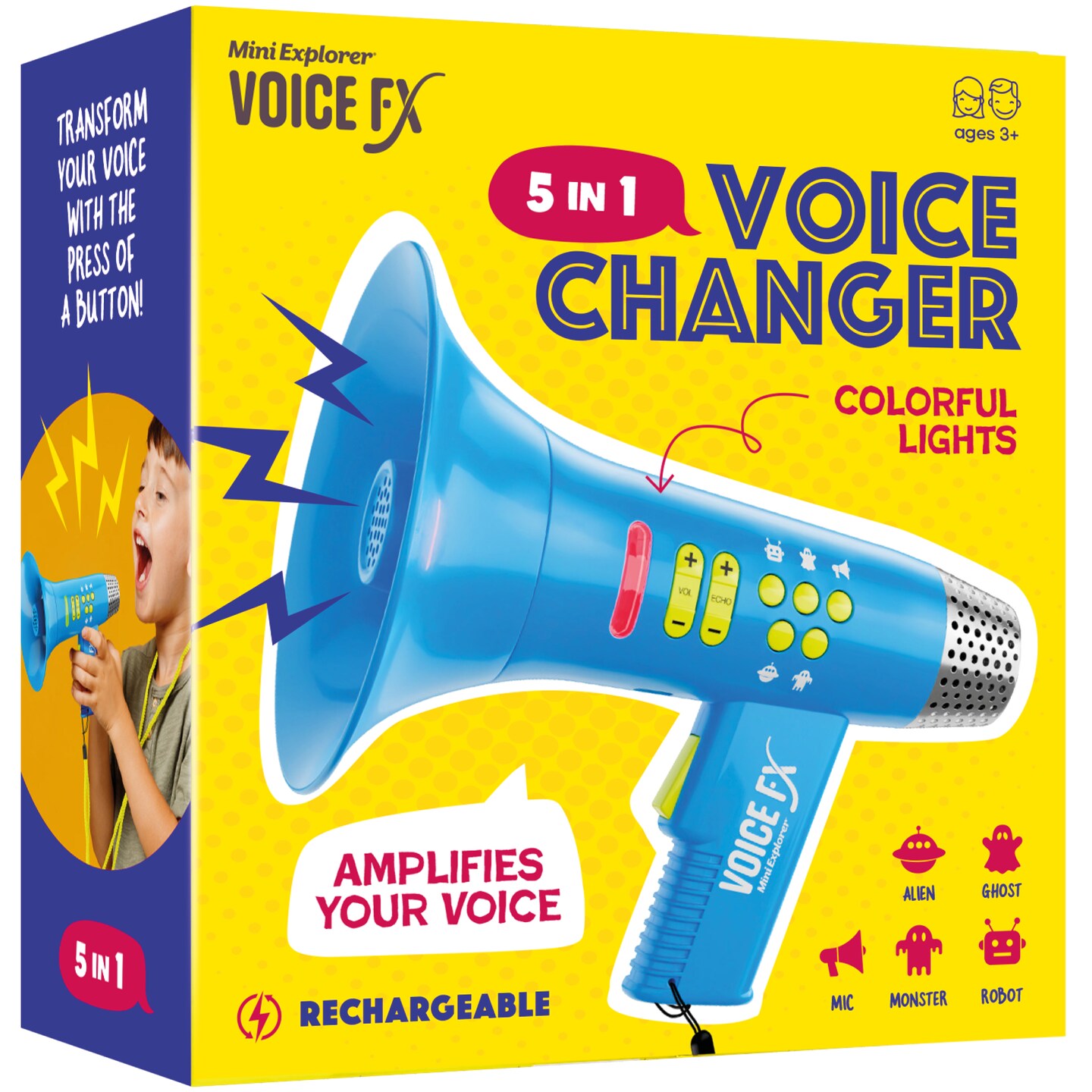 Mini Explorer Voice Changer for Kids - Voice Changing Device for Boys &#x26; Girls Ages 3-8+ Olds - Easter, Birthday Gifts for 3, 4, 5, 7, 8 Year Old Boy - Cool Outdoor Toys Gift Ideas for Kid, Toddler