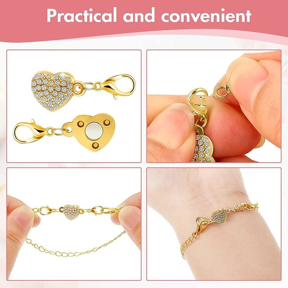 Gold and Silver Color Magnetic Lobster Clasps for Jewelry. Strong Mag