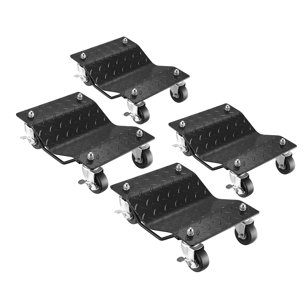 5053 Pentagon Tool Tire Dolly Set Of 4 Heavy Duty Steel 6000Lb Capacity Black