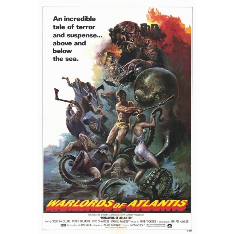 Pop Culture Graphics Warlords of Atlantis Movie Poster (27 x 40) - Item  MOVCF2380