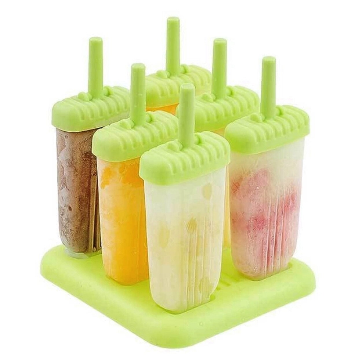 6Pcs Popsicle Molds Reusable Ice Cream Diy Ice Pop Maker Ice Bar Maker Plastic Popsicle Mold For Homemade Iced Snacks