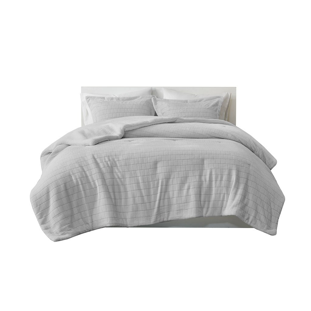 Gracie Mills Felton Plush To Sherpa Reversible Comforter Set - Grace-14575