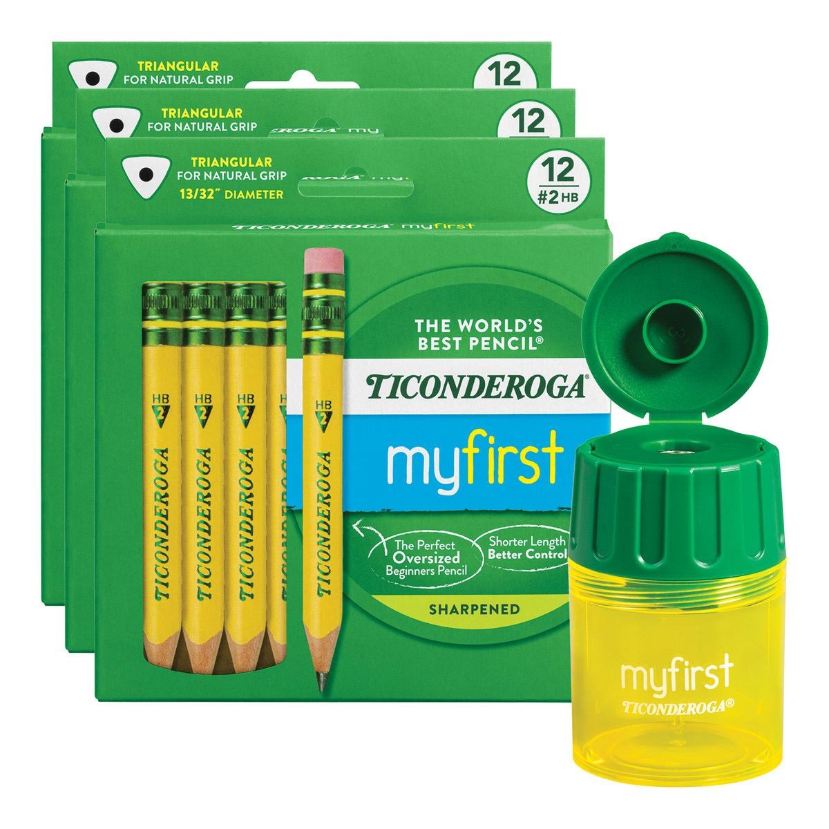 Dixon My 1st Ticonderoga Jr. Pencils &#x26; Sharpener - 36 Count