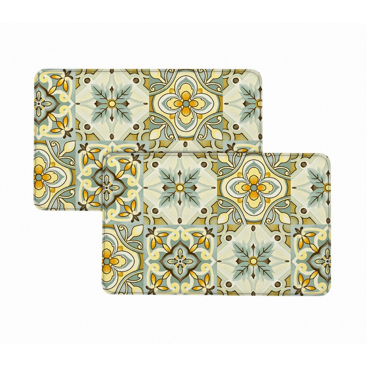 Bibb Home Anti Fatigue Kitchen Mat 9/10 Inch Pu Foam Non Slip Black 20X39 Inch