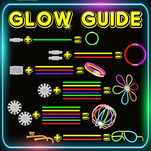 PartySticks Bulk Party Supplies 205 Piece Glow in The Dark Glow Sticks with Eye Glasses, Bracelets, and Connectors