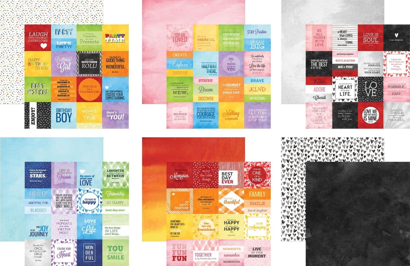 Scrapbook Paper - 30 piece Colorways Paper Bundle