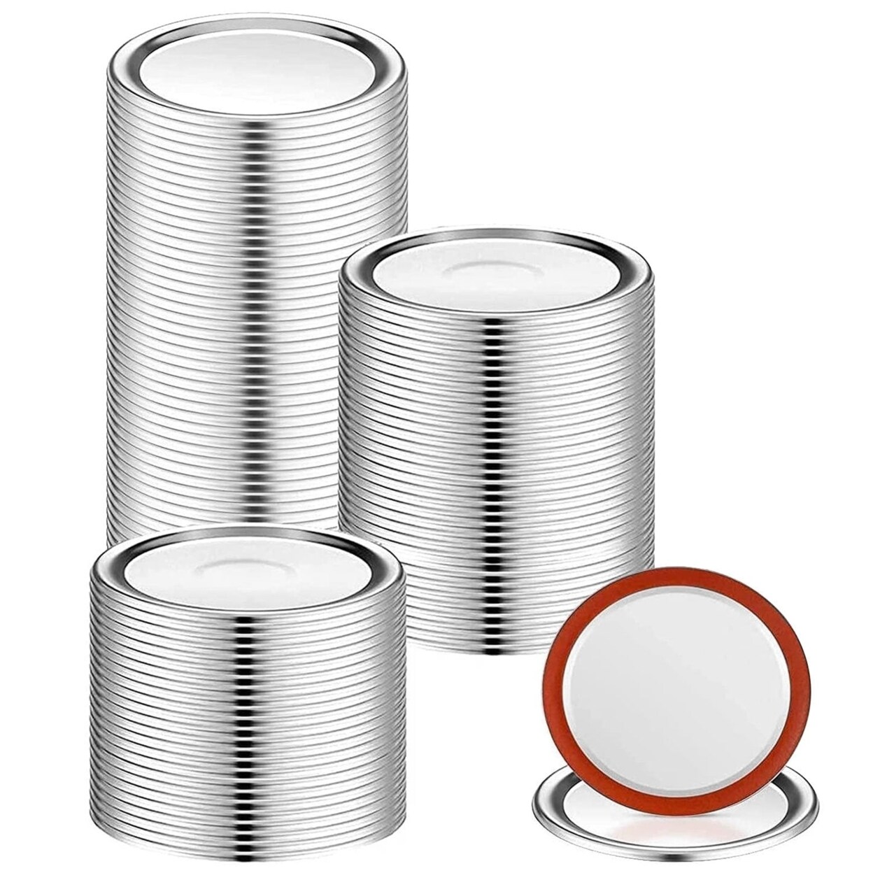 SKUSHOPS 100 Pcs Regular Mouth Canning Lids Airtight Leak-Proof Secure Jar Lids For Mason Jars Split-Type Jar