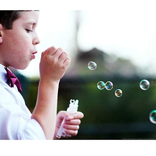 96 Pack 4.2" White Heart Bubble Wands, Party Favors for Weddings Supplies, Valentine's Day, Party and Anniversaries (96 Pack)