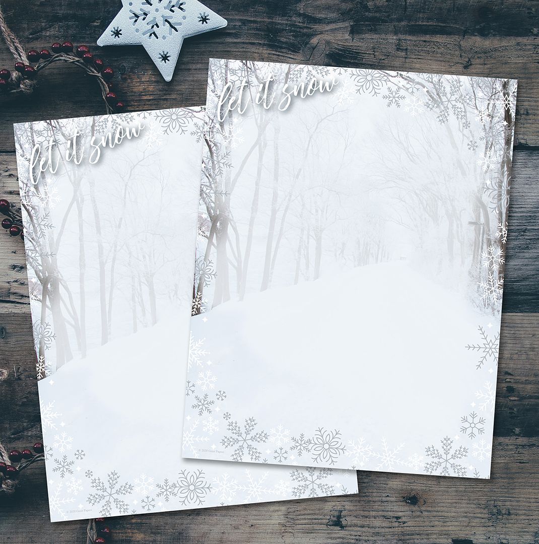 Great Papers! Let It Snow Holiday Letterhead, Invitations and Announcements, Printer Friendly, 8.5" x 11", 80 Pack