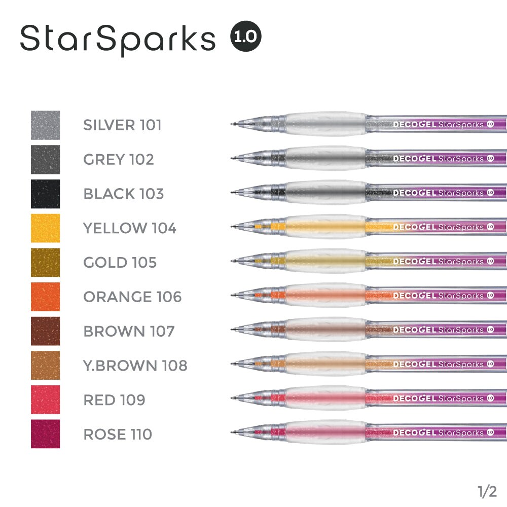 DecoGel 1.0 Star Sparks 20 Colors Set